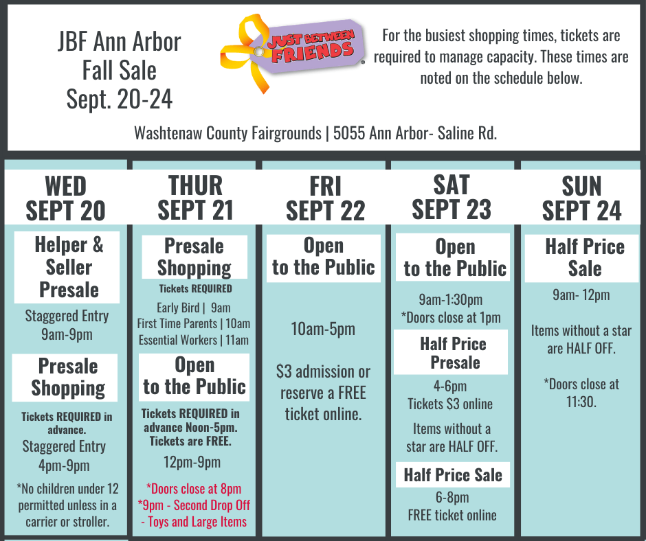 JBF Ann Arbor Sale Fall 23